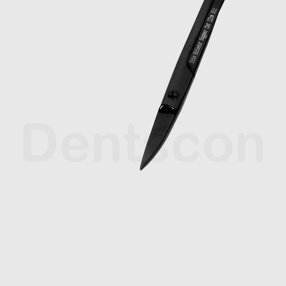 Iris Scissors (Curved/Delicate, Super-Cut, Black Line)