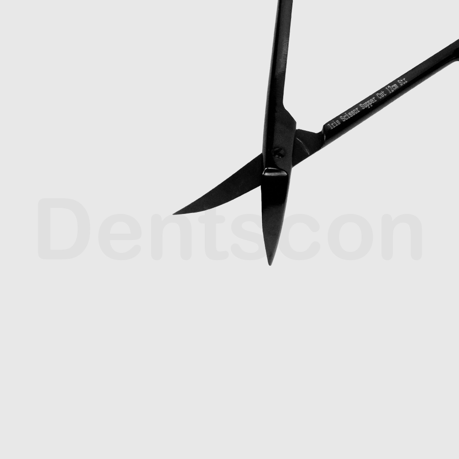Iris Scissors (Curved/Delicate, Super-Cut, Black Line)