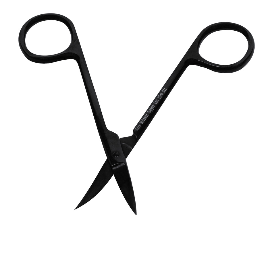 Iris Scissors (Curved/Delicate, Super-Cut, Black Line)