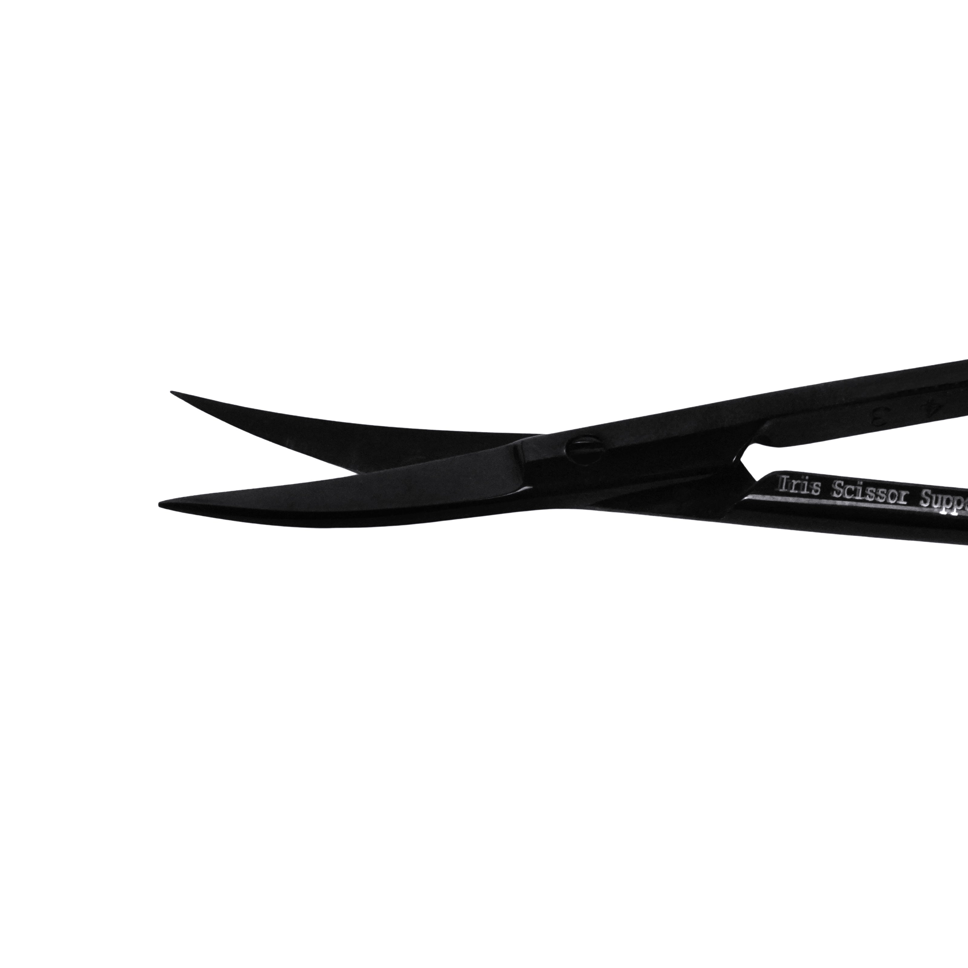 Iris Scissors (Curved/Delicate, Super-Cut, Black Line)